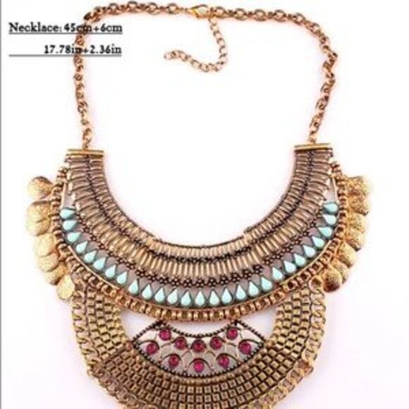 NEW!! Gorgeous Bohemian Bib Necklace - Picture 3 of 4